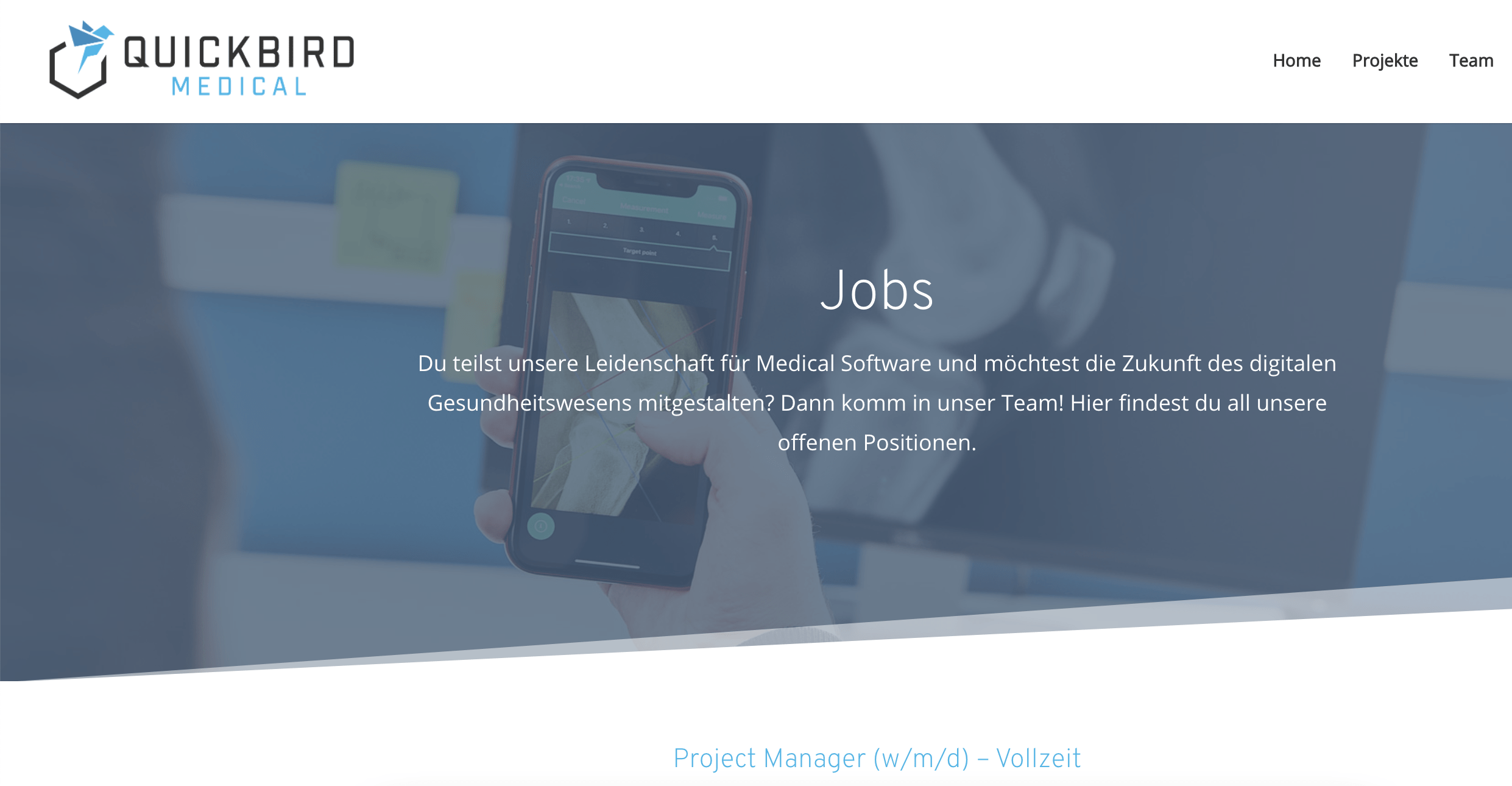 Jobs bei Quickbird Medical | Karriere im MedTech-Bereich