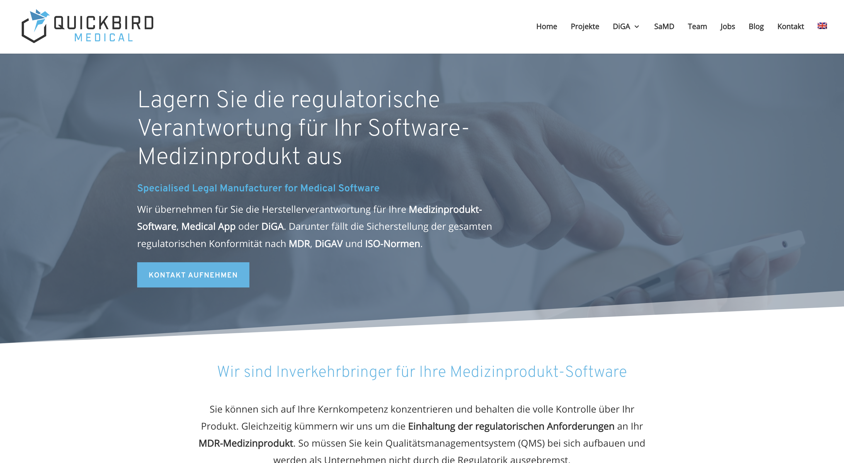 Ihr Inverkehrbringer für MedizinproduktSoftware QuickBird Medical