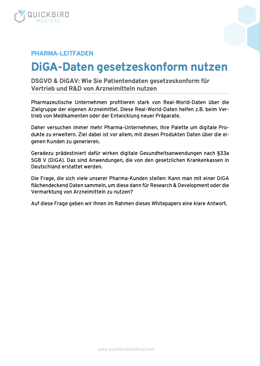 Whitepaper "DiGA-Daten nutzen" - Preview