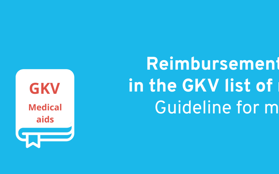 Reimbursement for software listed in the GKV list of medical aids
