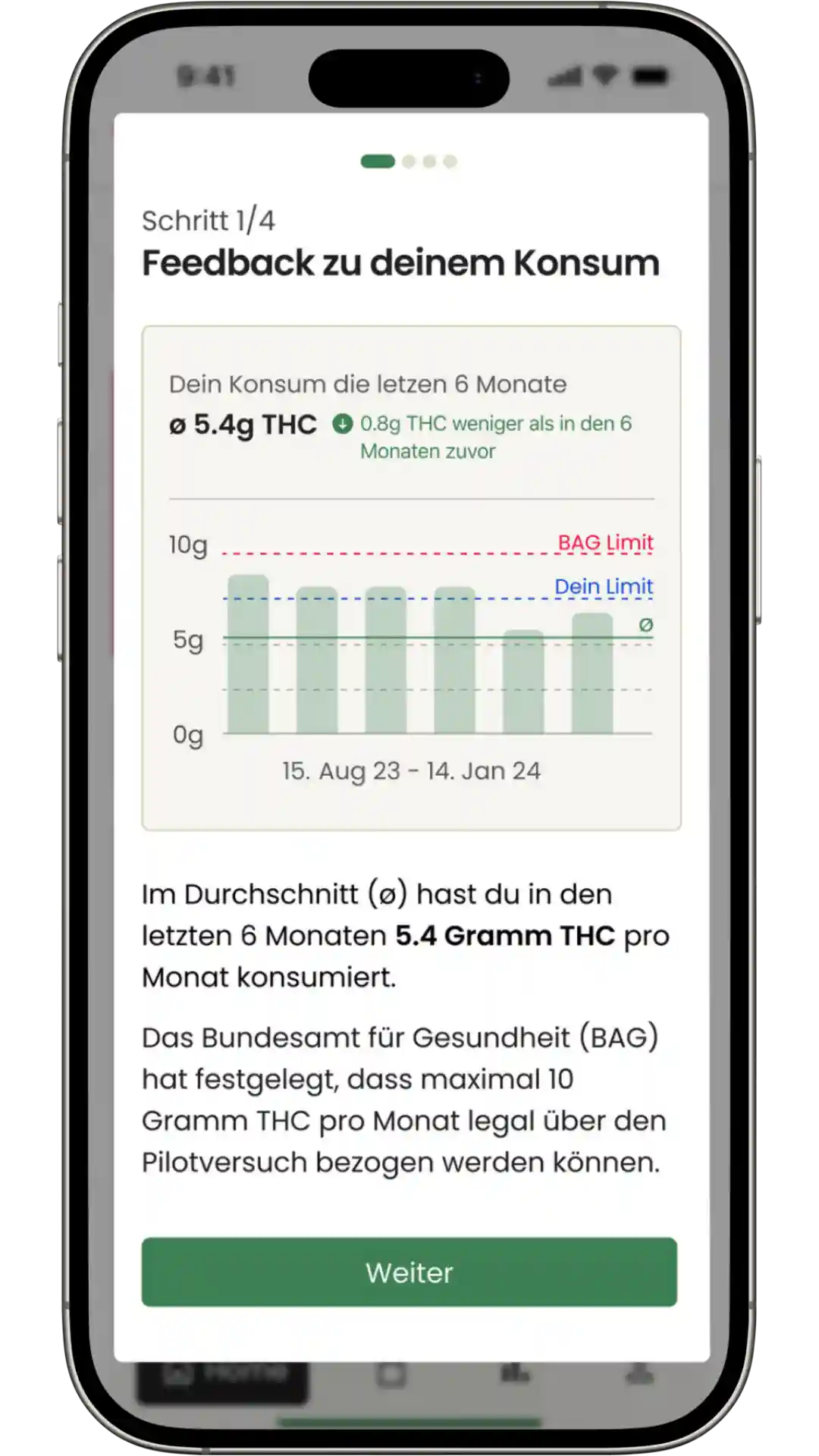 Swiss Cannabis Center iPhone Mockup 1